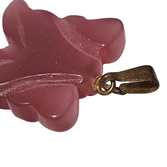 Pink Carved Butterfly Pendant Charm for Necklace Fashion Jewelry DIY Women - Picture 3 of 4